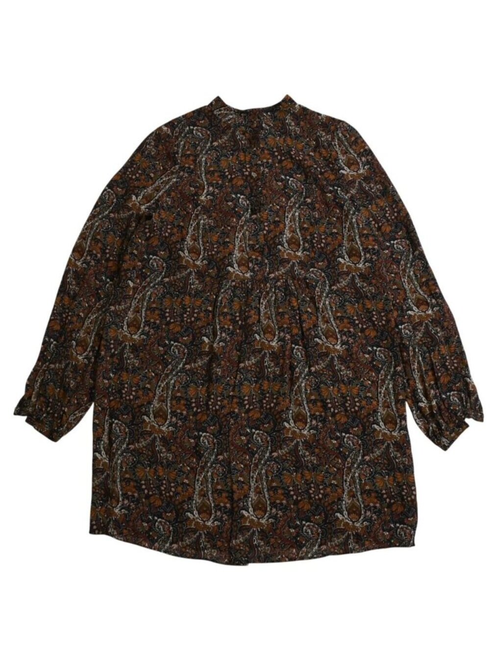 Saint Laurent Paris Dress Botanical Pattern Rayon 34
